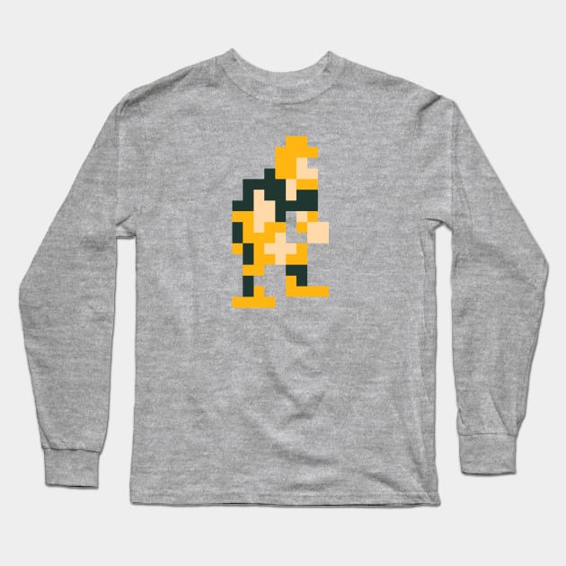 8-Bit Linebacker - Green Bay Long Sleeve T-Shirt by The Pixel League